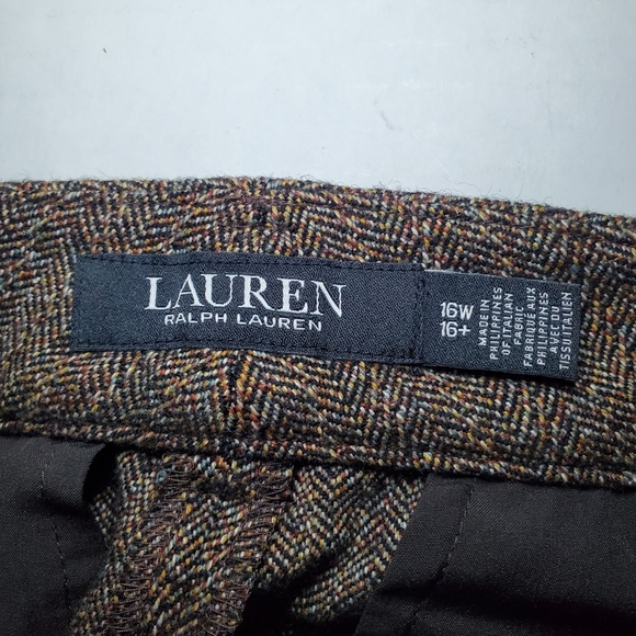 Lauren Ralph Lauren Brown Cropped Pants - Picture 9 of 13